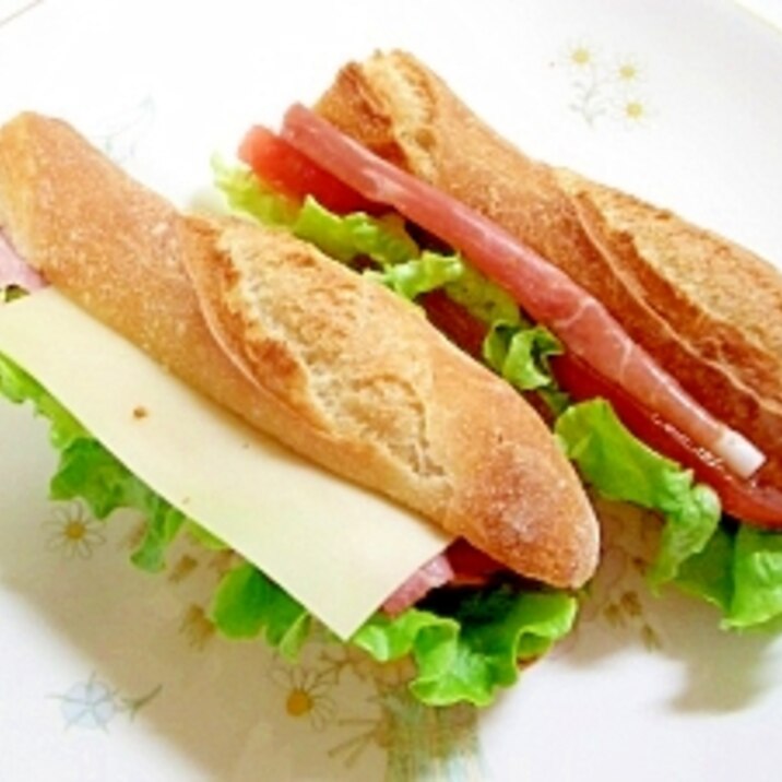 バゲットサンド レシピ 作り方 By カナコ0461 楽天レシピ